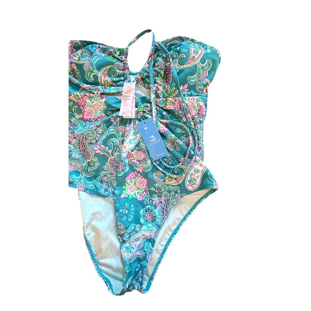Cupshe Women's Medium One Piece Swimsuit Paisley